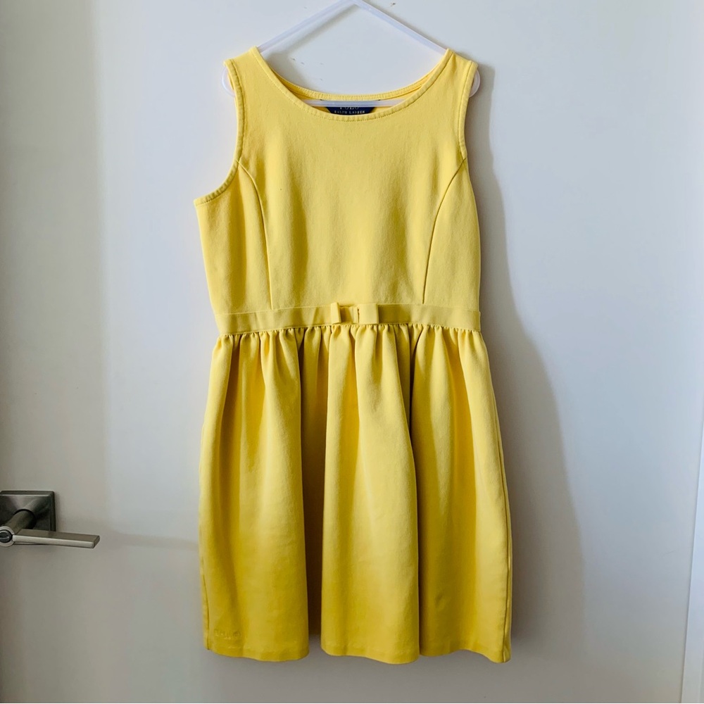 Polo Ralph Lauren Girls Yellow Sleeveless Dress L/G 12-14